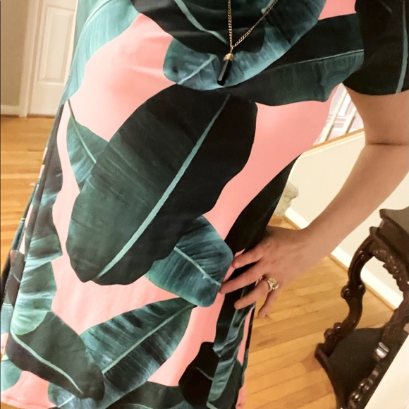 🔖Gorgeous Beachy PALMS Dress(In Pink) size large - Picture 5 of 5